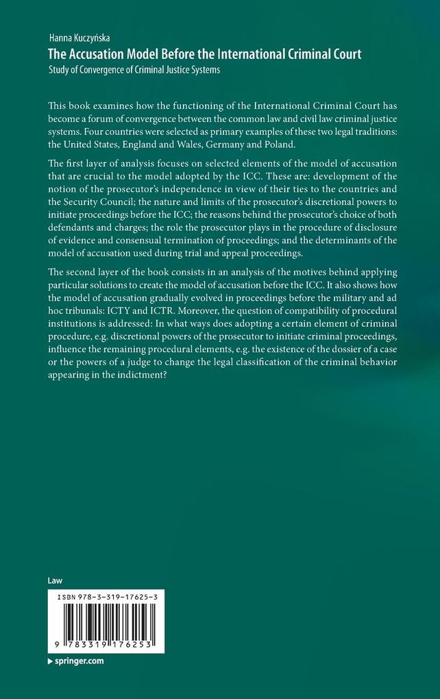 Weitere Ansicht: The Accusation Model Before the International Criminal Court | Hanna Kuczynska, Hanna Kuczyska