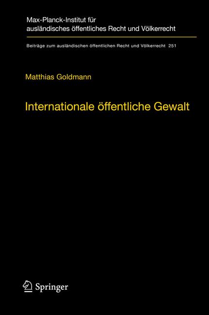 Weitere Ansicht: Internationale öffentliche Gewalt | Matthias Goldmann