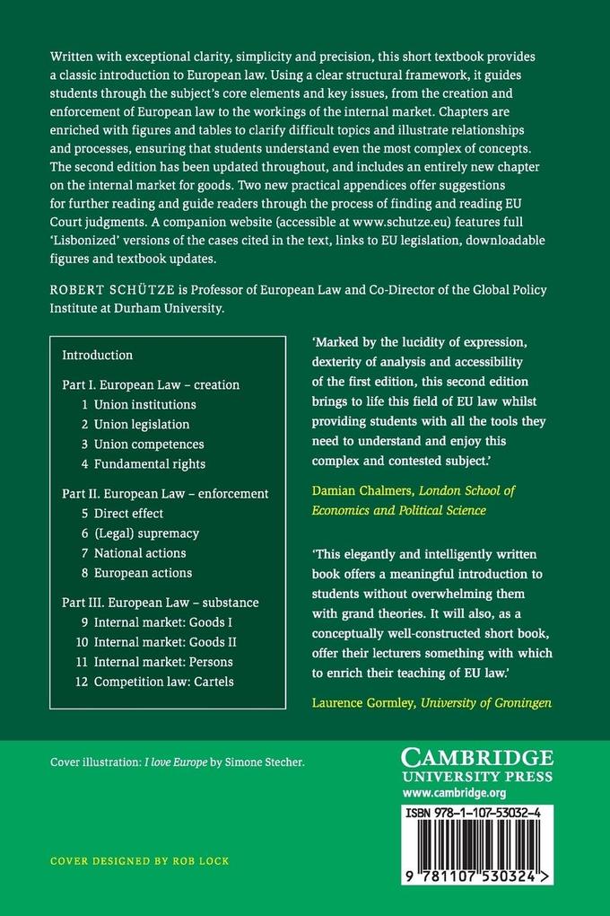 Weitere Ansicht: An Introduction to European Law | Robert Schütze