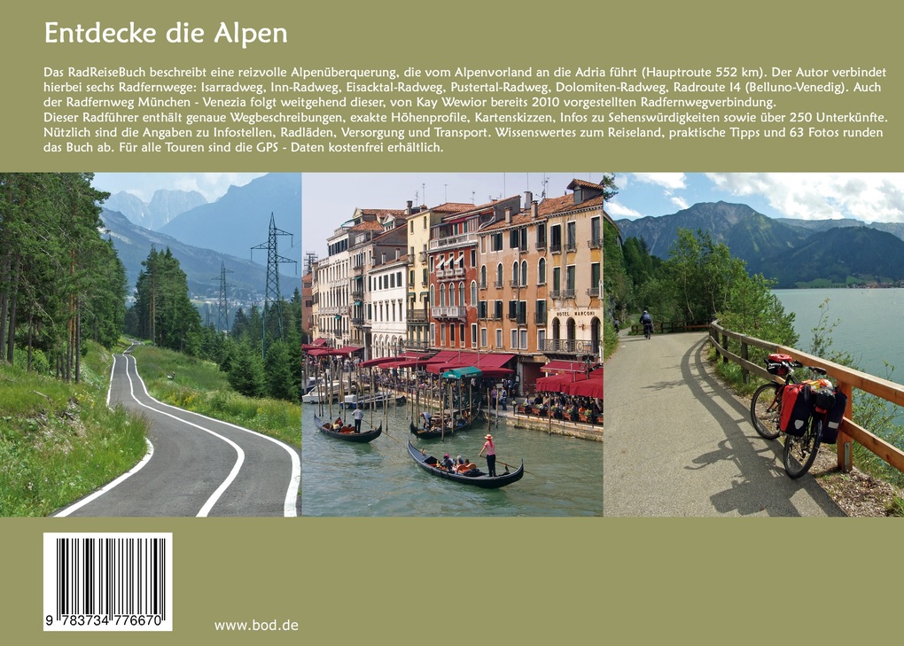Weitere Ansicht: Das München - Venedig GPS RadReiseBuch | Kay Wewior