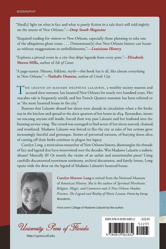 Weitere Ansicht: Madame Lalaurie, Mistress of the Haunted House | Carolyn Morrow Long