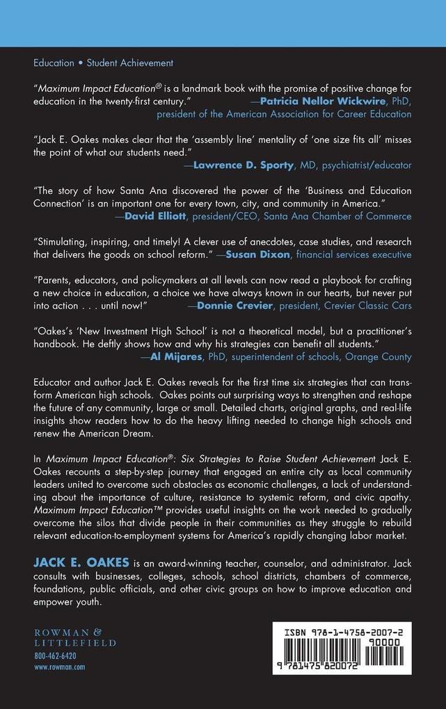 Weitere Ansicht: Maximum Impact Education | Jack E. Oakes