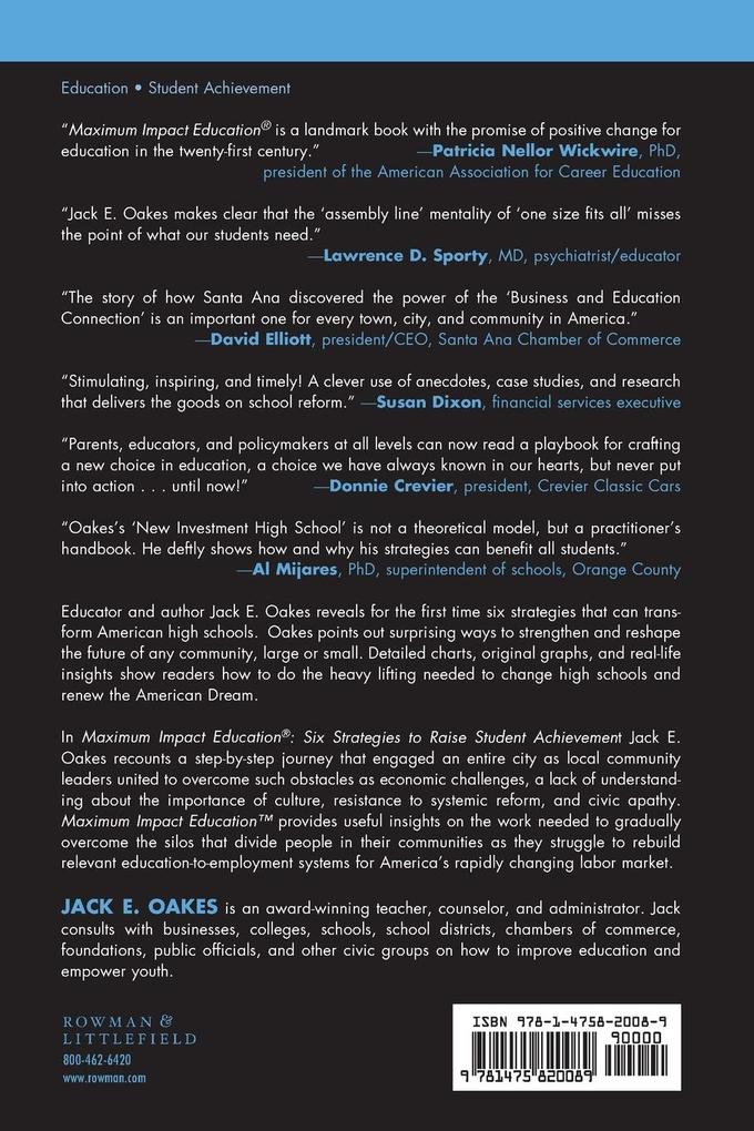 Weitere Ansicht: Maximum Impact Education | Jack E. Oakes