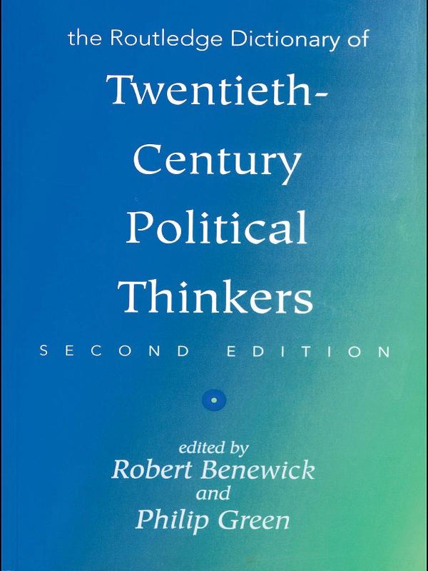 Produktbild: The Routledge Dictionary of Twentieth-Century Political Thinkers