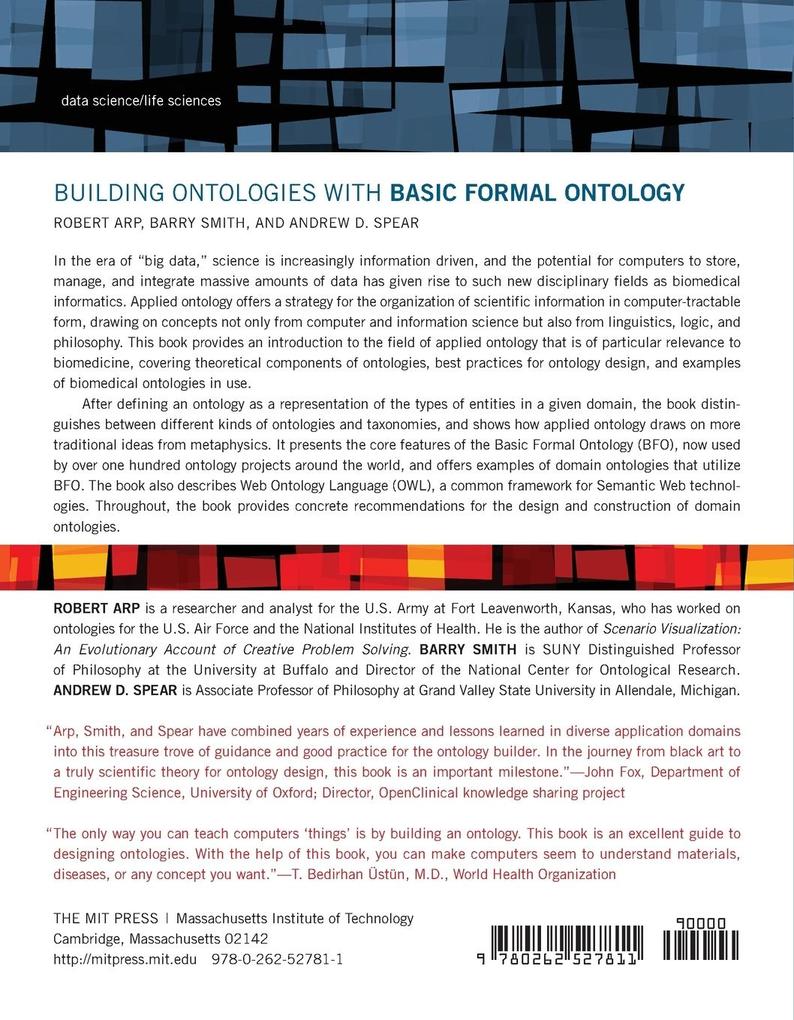 Weitere Ansicht: Building Ontologies with Basic Formal Ontology | Robert Arp, Barry Smith, Andrew D. Spear