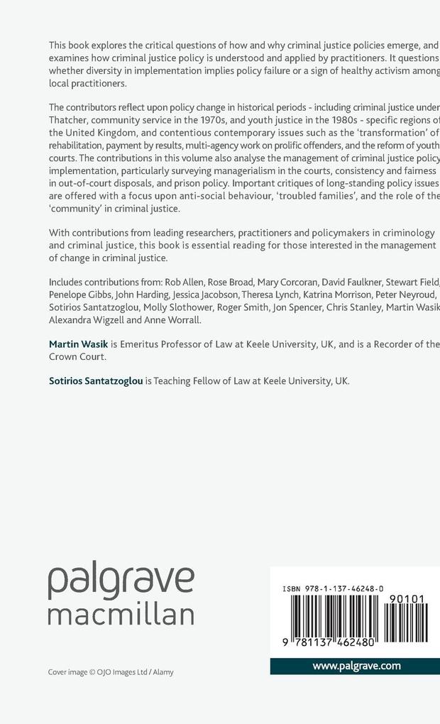 Weitere Ansicht: The Management of Change in Criminal Justice
