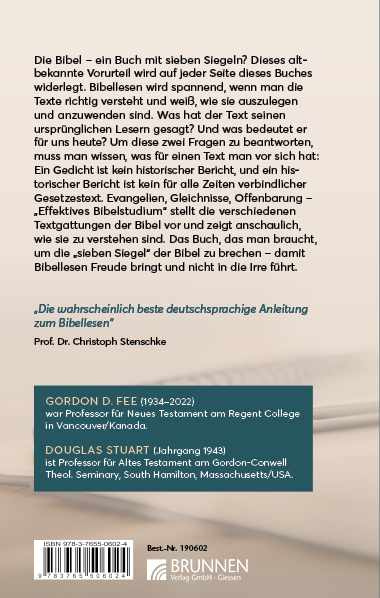 Weitere Ansicht: Effektives Bibelstudium | Gordon D. Fee, Douglas Stuart