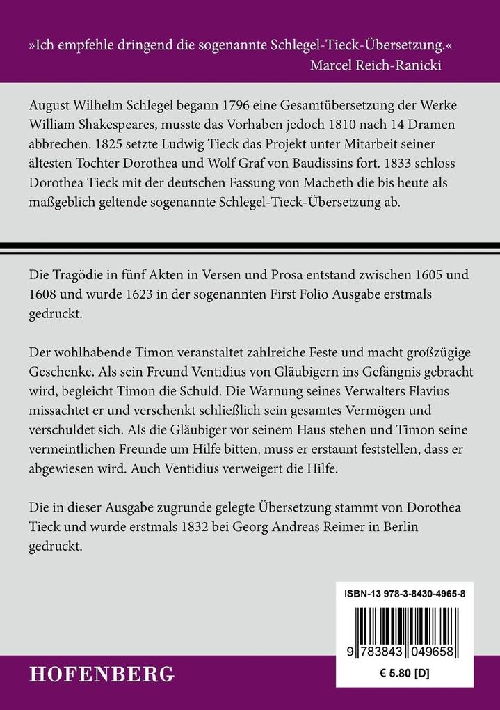 Weitere Ansicht: Timon von Athen | William Shakespeare