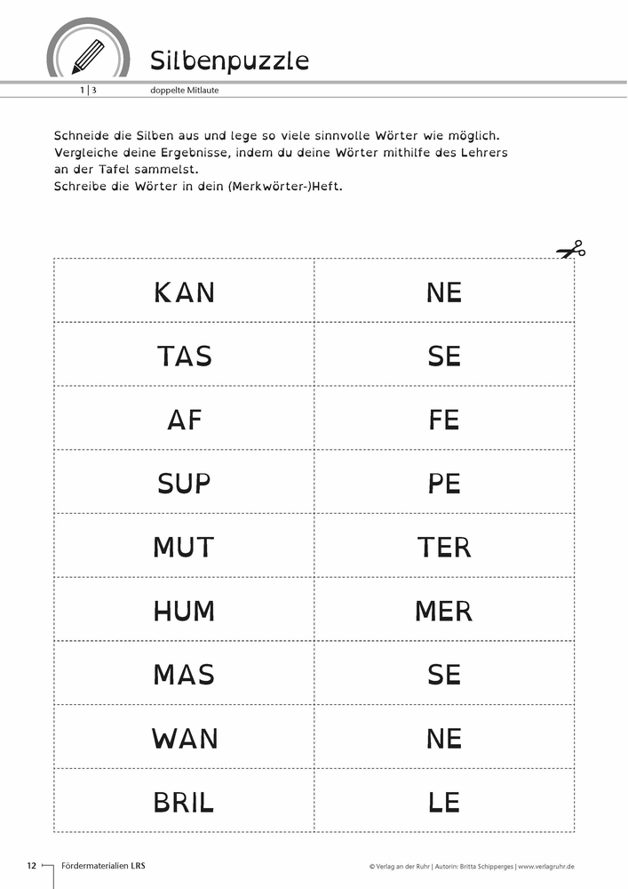 Weitere Ansicht: Fördermaterialien LRS | Britta Schipperges