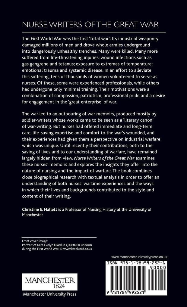 Weitere Ansicht: Nurse Writers of the Great War | Christine E. Hallett