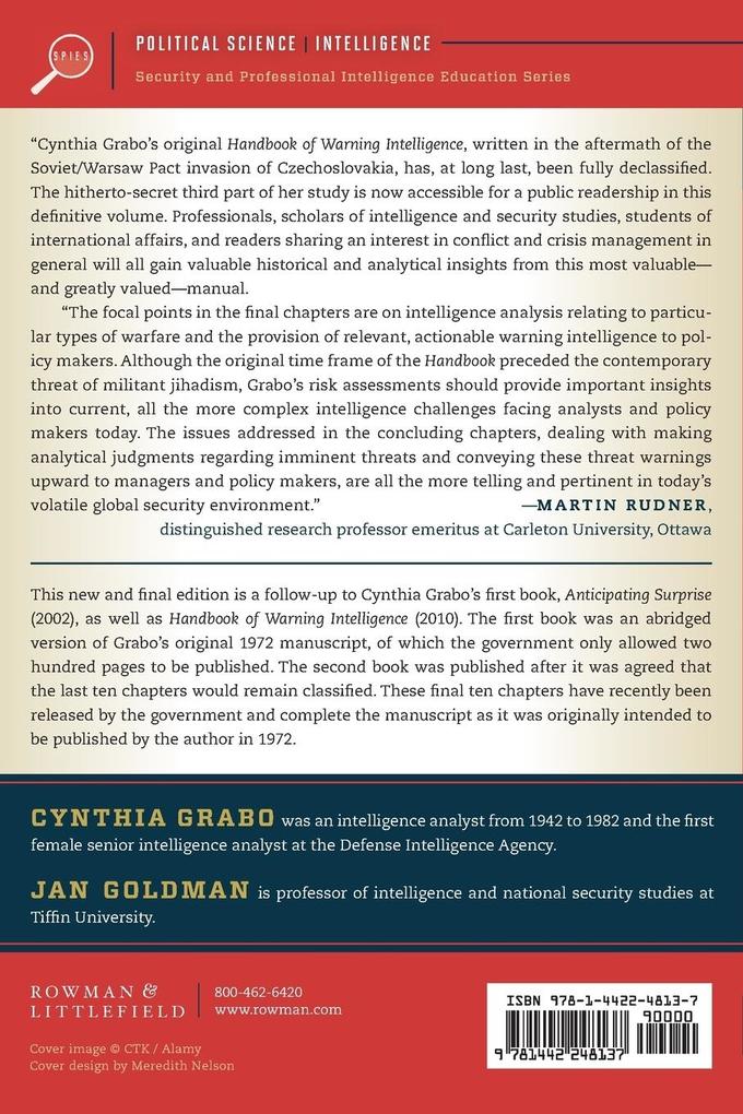 Weitere Ansicht: Handbook of Warning Intelligence | Cynthia Grabo