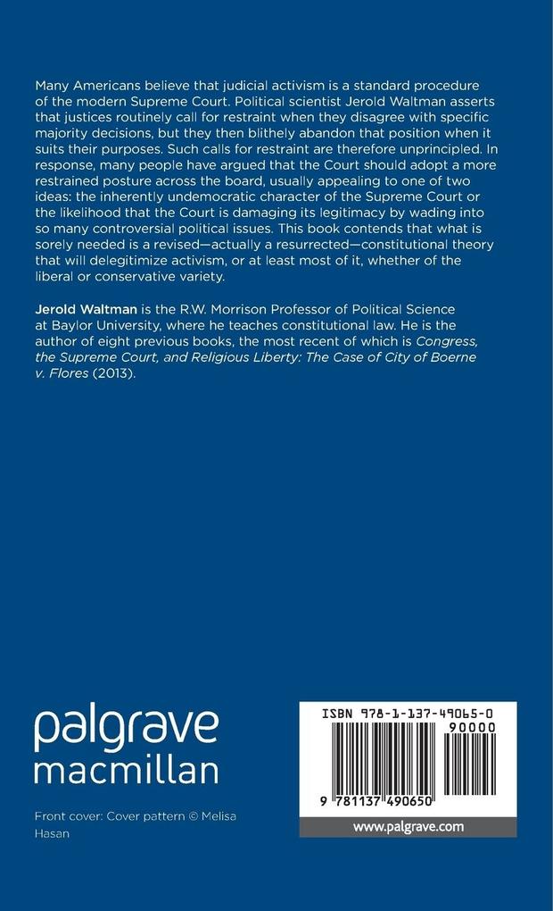 Weitere Ansicht: Principled Judicial Restraint | Jerold Waltman