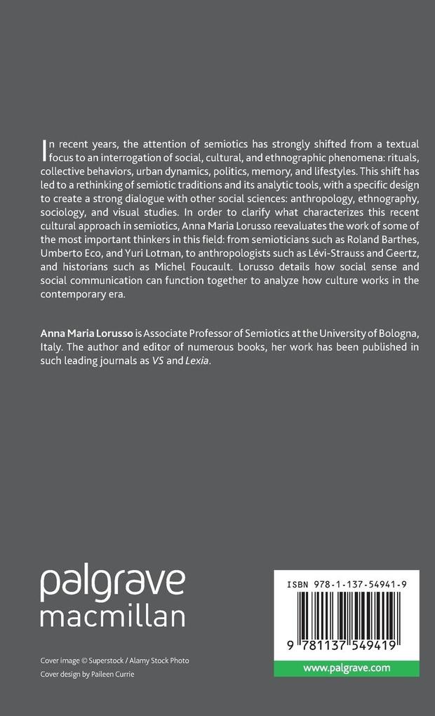 Weitere Ansicht: Cultural Semiotics | Anna Maria Lorusso