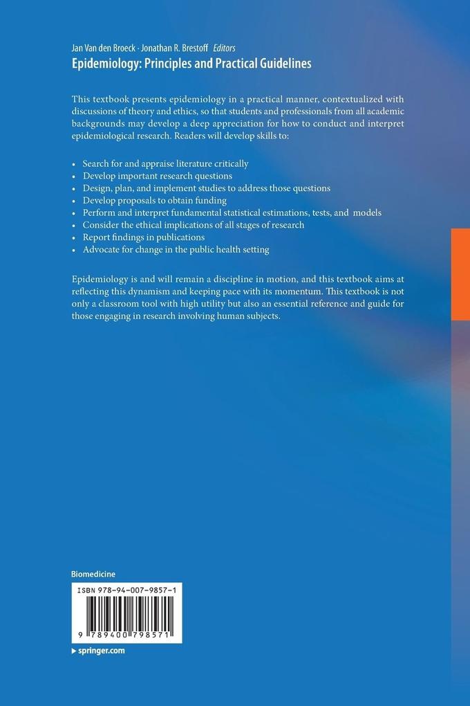 Weitere Ansicht: Epidemiology: Principles and Practical Guidelines