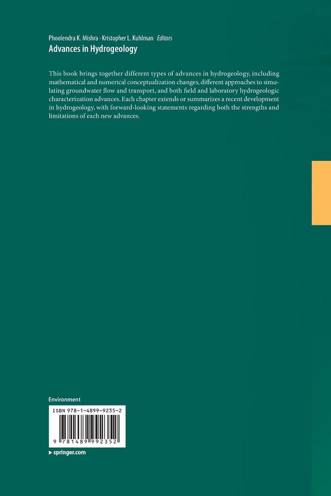 Weitere Ansicht: Advances in Hydrogeology