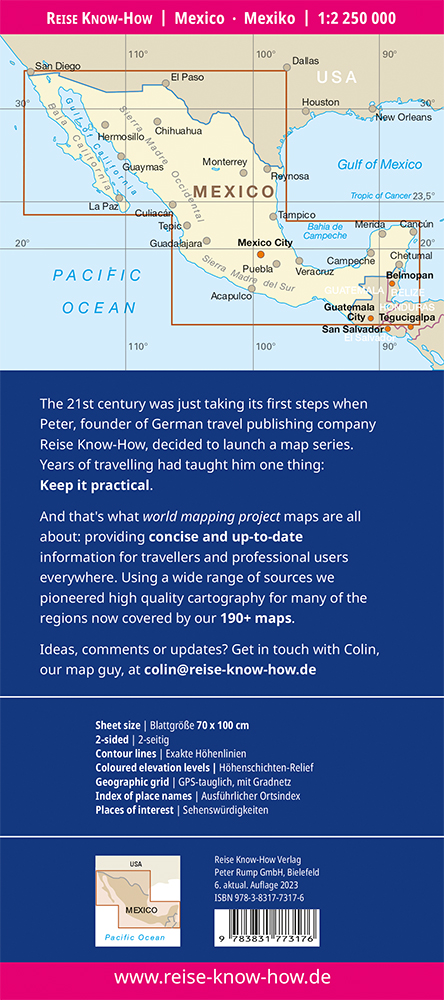 Weitere Ansicht: Reise Know-How Landkarte Mexiko / Mexico (1:2.250.000)