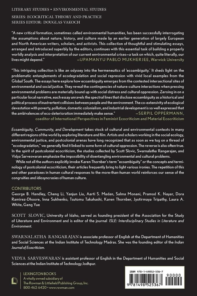 Weitere Ansicht: Ecoambiguity, Community, and Development