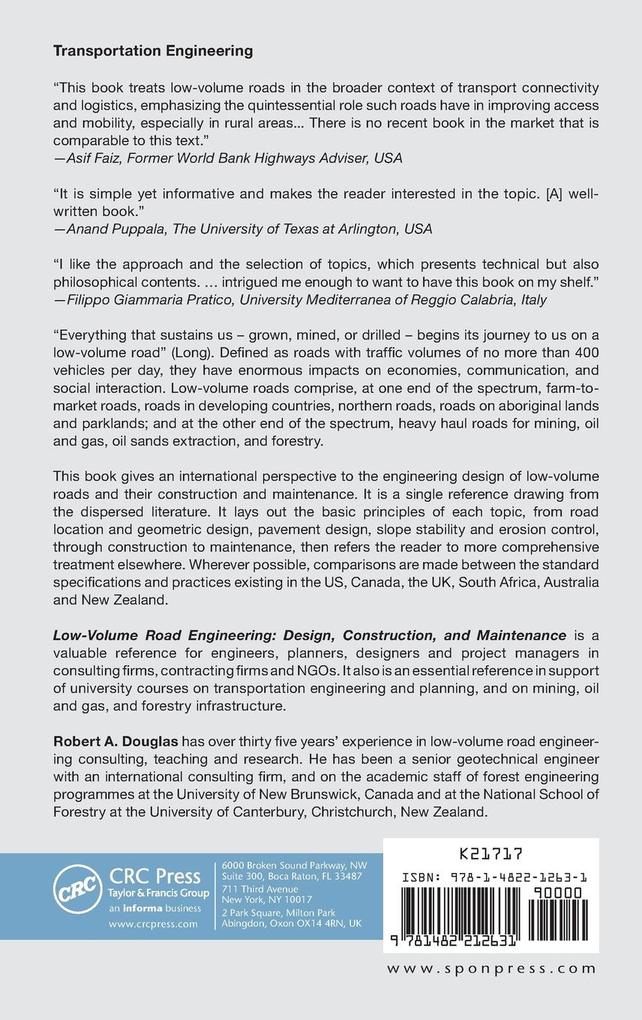 Weitere Ansicht: Low-Volume Road Engineering | Robert A. Douglas