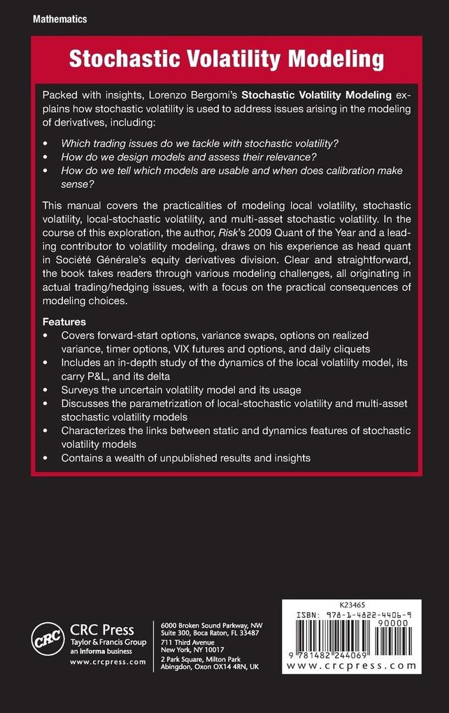 Weitere Ansicht: Stochastic Volatility Modeling | Lorenzo Bergomi