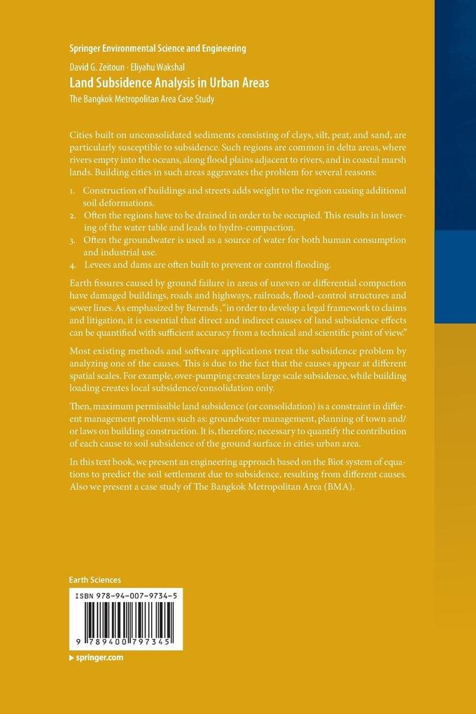 Weitere Ansicht: Land Subsidence Analysis in Urban Areas | Eliyahu Wakshal, David G. Zeitoun
