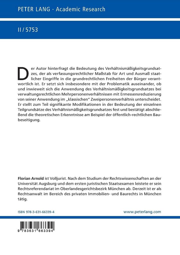 Weitere Ansicht: Verhältnismäßigkeit und Ermessensreduzierung im Mehrpersonenverhältnis | Florian Arnold