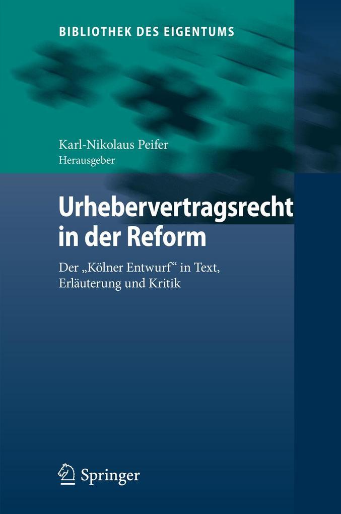 Produktbild: Urhebervertragsrecht in der Reform