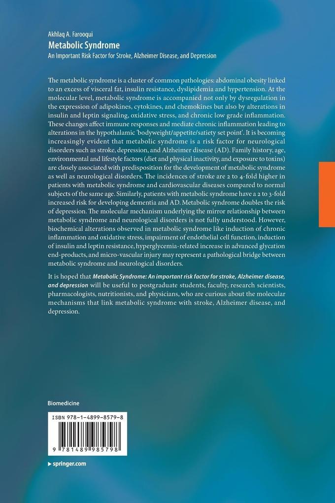 Weitere Ansicht: Metabolic Syndrome | Akhlaq A. Farooqui