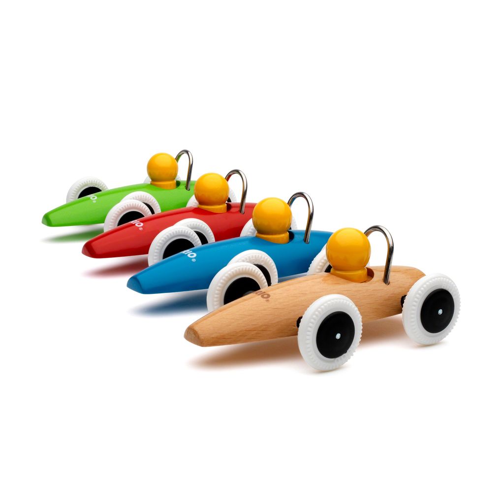 Weitere Ansicht: BRIO - Rennwagen im Display, 8 Stck., sort. 1 x natur, 3 x rot, 2 x blau, 2 x grün | BRIO®