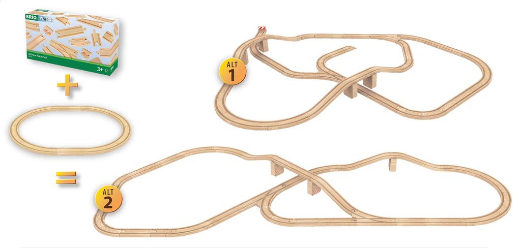 Weitere Ansicht: BRIO - Großes Schienensortiment 50 Teile | BRIO®