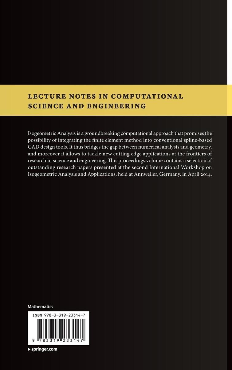 Weitere Ansicht: Isogeometric Analysis and Applications 2014
