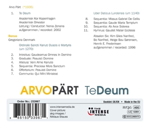 Weitere Ansicht: Pärt: Te Deum | Various/Akademisk Kor Kopenhagen/Akademisk Orchest