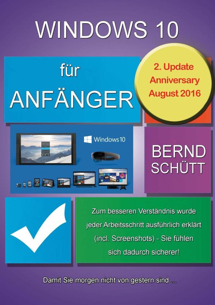 Produktbild: Windows 10 für Anfänger | Bernd Schütt