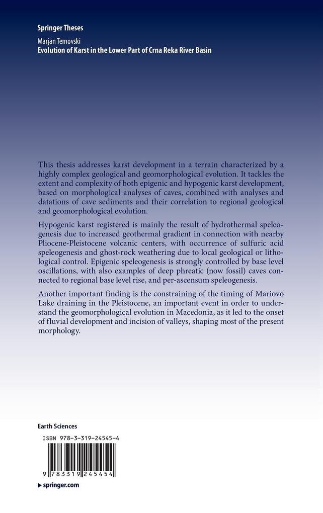 Weitere Ansicht: Evolution of Karst in the Lower Part of Crna Reka River Basin | Marjan Temovski