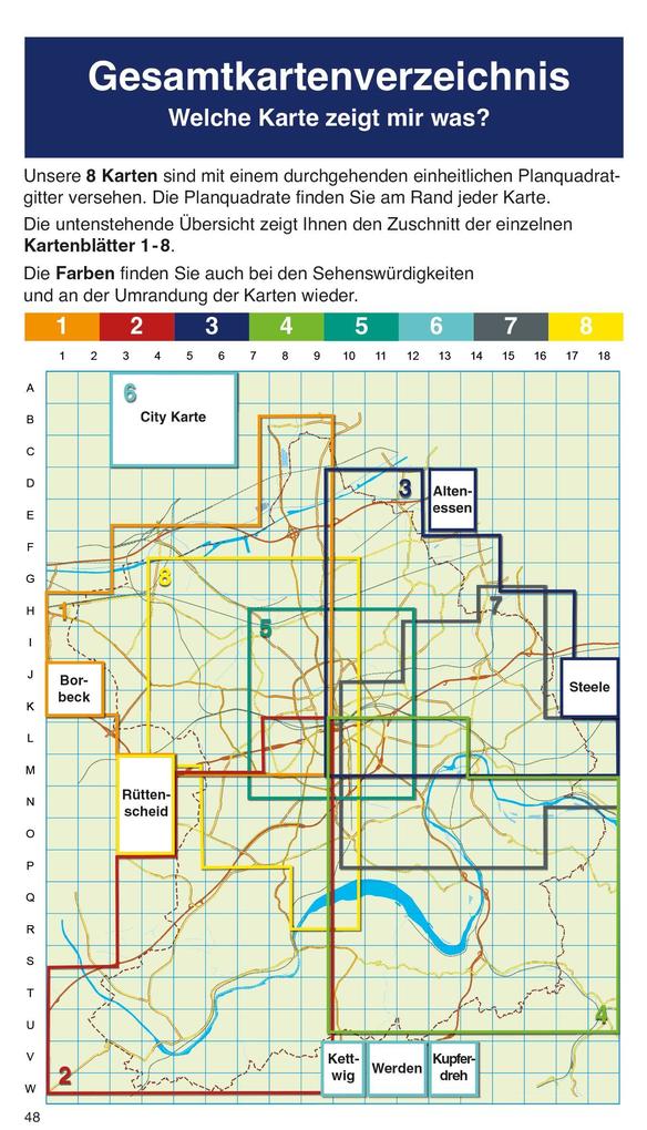 Weitere Ansicht: Essen Kartenset, KVplan, Radkarte/Wanderkarte/Stadtplan, 1:20.000 / 1:15.000 / 1:10.000