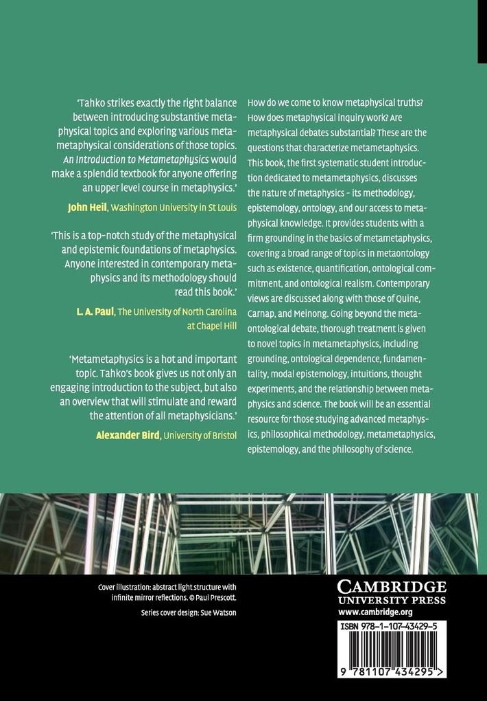 Weitere Ansicht: An Introduction to Metametaphysics | Tuomas E. Tahko