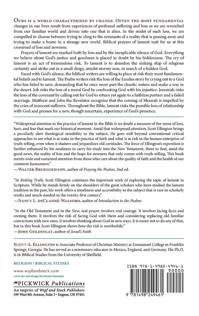 Weitere Ansicht: Risking Truth | Scott A. Ellington