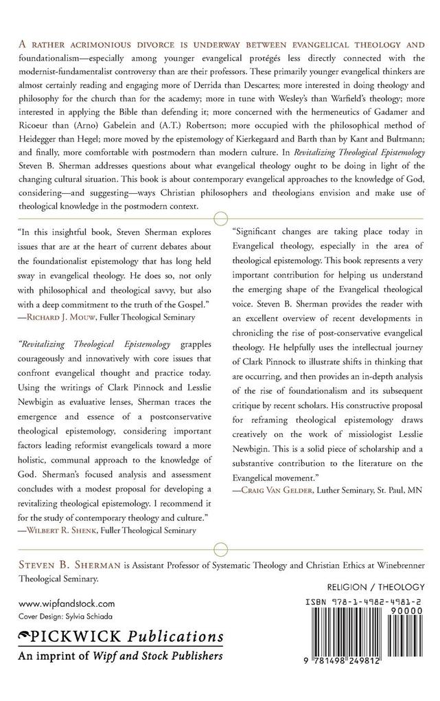 Weitere Ansicht: Revitalizing Theological Epistemology | Steven B. Sherman