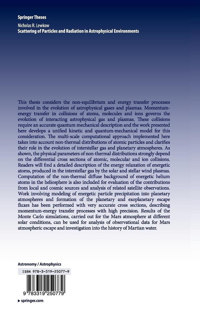 Weitere Ansicht: Scattering of Particles and Radiation in Astrophysical Environments | Nicholas R. Lewkow