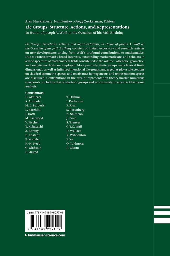 Weitere Ansicht: Lie Groups: Structure, Actions, and Representations