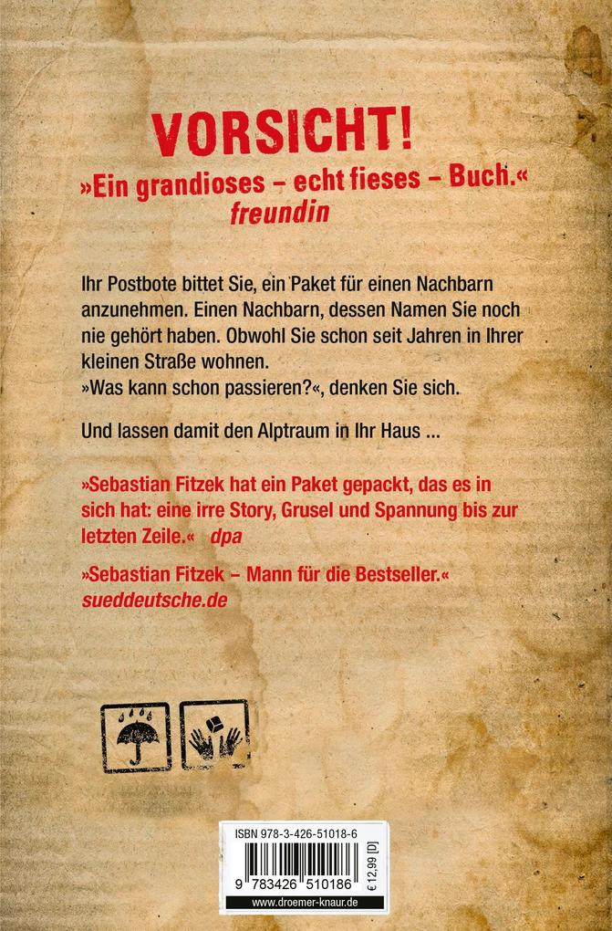Weitere Ansicht: Das Paket | Sebastian Fitzek