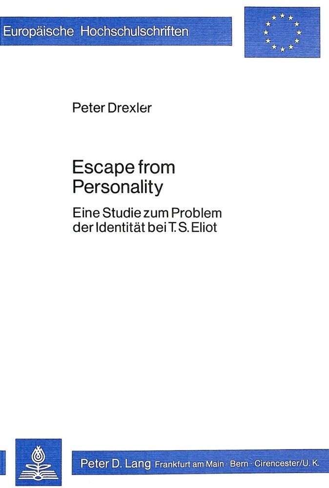 Produktbild: Escape From Personality | Peter Drexler