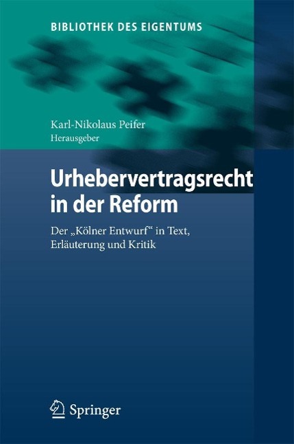 Produktbild: Urhebervertragsrecht in der Reform