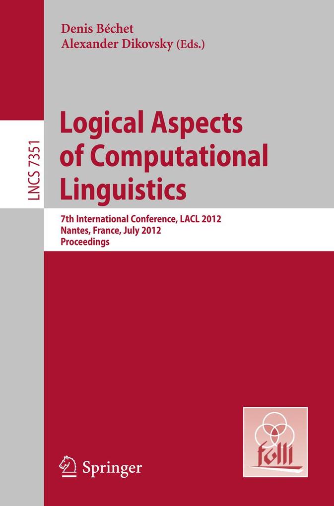 Produktbild: Logical Aspects of Computational Linguistics