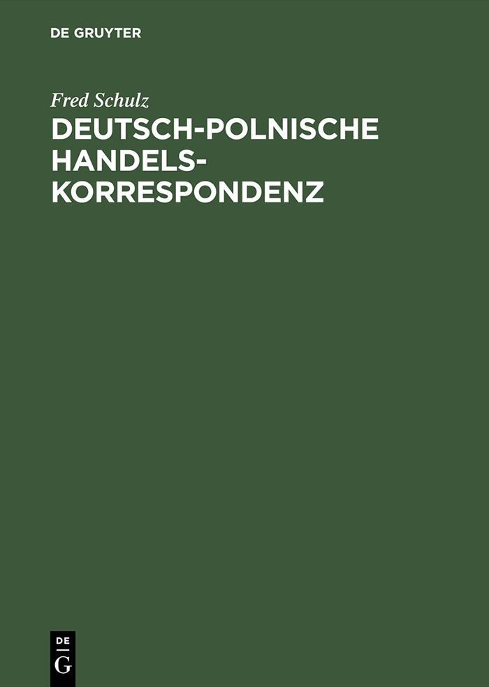 Deutsch-polnische Handelskorrespondenz als eBook pdf