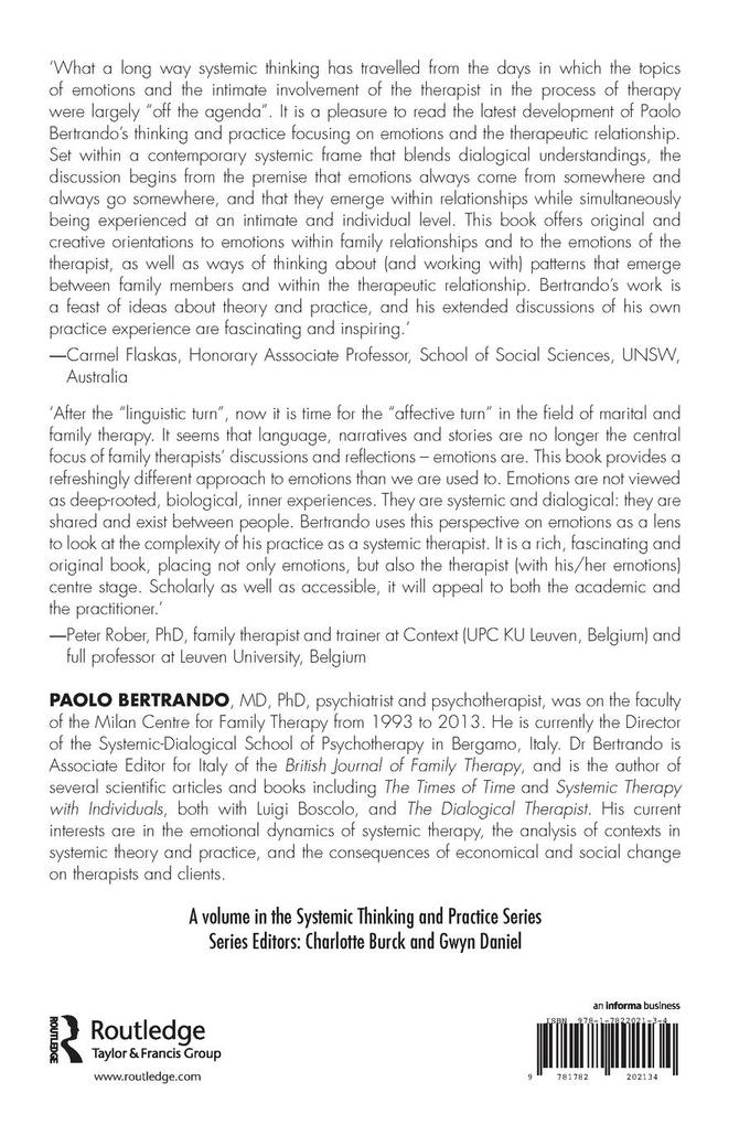 Weitere Ansicht: Emotions and the Therapist | Paolo Bertrando
