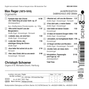 Weitere Ansicht: Orgelwerke | Christoph Schoener