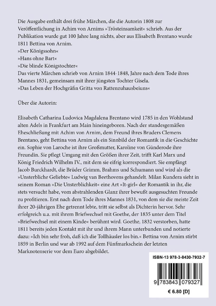 Weitere Ansicht: Das Leben der Hochgräfin Gritta von Rattenzuhausbeiuns | Bettina von Arnim