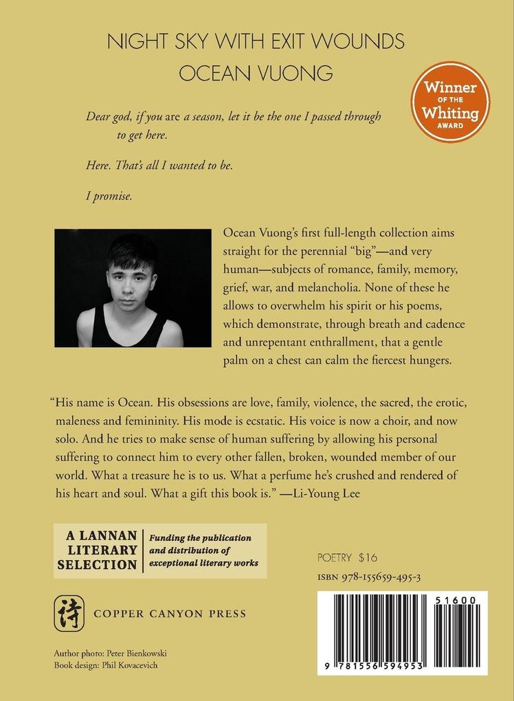 Weitere Ansicht: Night Sky with Exit Wounds | Ocean Vuong