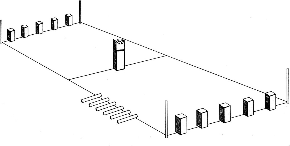 Weitere Ansicht: Wikingerspiel Kubb, kleine Größe, im Baumwollbeutel