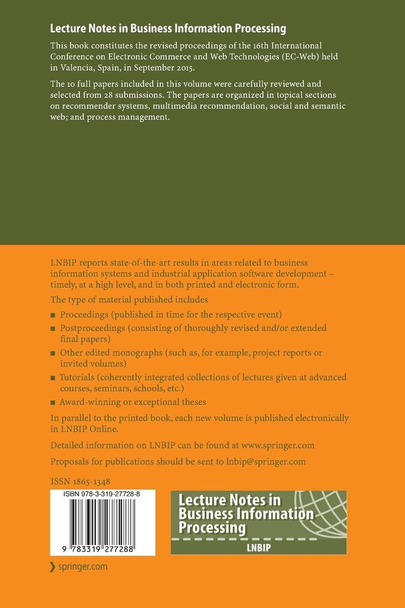 Weitere Ansicht: E-Commerce and Web Technologies